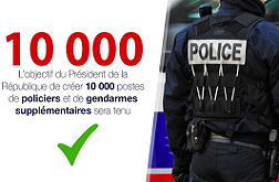 10 000 policiers supplémentaires