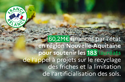 Plan de relance - Lauréats du fonds friches en Nouvelle-Aquitaine