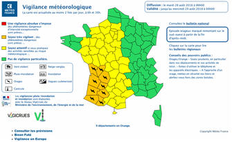 Vigilance ORANGE orages en Gironde
