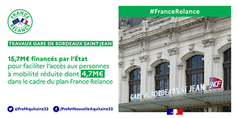 Travaux gare de Bordeaux : l’État apporte 4,7 M d’euros supplémentaires grâce au plan France Relance